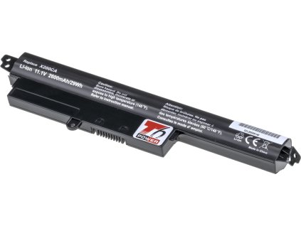 Baterie T6 Power pro Asus X200CA, X200LA, X200MA, F200CA, F200LA, F200MA, 2600mAh, 29Wh, 4cell
