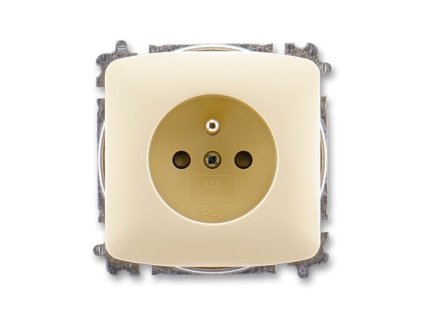 ABB TANGO Zásuvka 6619A-A06357 C s clonkami IP40, slonová kost