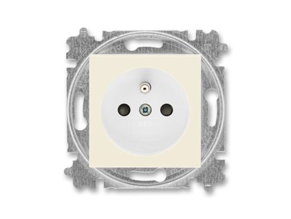 ABB LEVIT Zásuvka 6619H-A06357 17 s clonkami, bezšroubové svorky, IP40, slonová kost / bílá