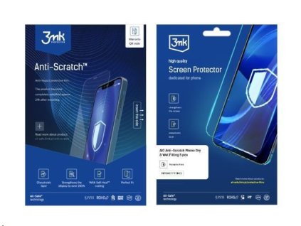 3mk All-Safe - AIO Extra Protection Phone Dry & Wet fitting, lesklá - 1 ks (krycí fólie potisku)