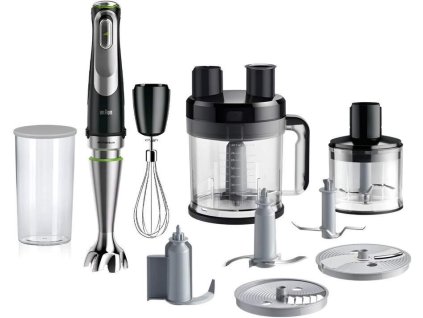 Braun MQ9195XLI tyčový mixér, 1200 W, ActiveBlade, plynulá regulace rychlostí, SmartSpeed, rozsáhlé příslušenství