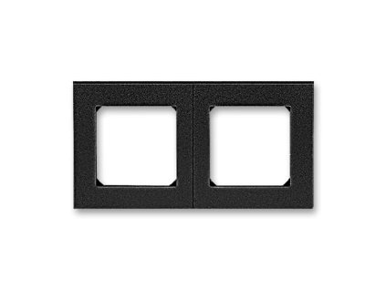ABB LEVIT Rámeček 3901H-A05020 63 dvojnásobný, pro vodorovnou i svislou montáž, onyx/kouřová černá