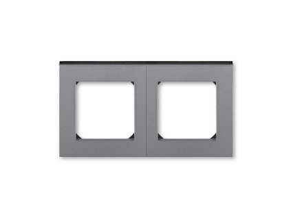 ABB LEVIT Rámeček 3901H-A05020 69 dvojnásobný, pro vodorovnou i svislou montáž, ocelová/kouřová černá