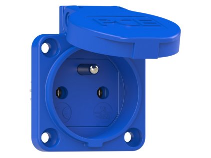 PCE Zásuvka 16A/250V 3-pólová vestavná IP54 modrá