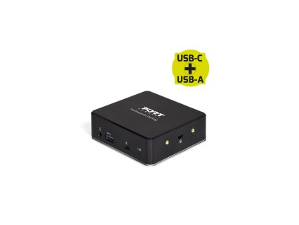 PORT CONNECT Dokovací stanice 8v1 USB-C, USB-A, dual video, HDMI, Ethernet, audio, USB 3.0