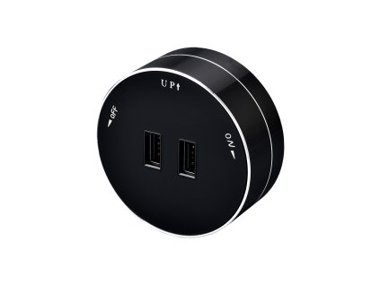 Zásuvkový modul Viking A50B, černá/výstupy - 1xUSB-A/výkon až 2500W/230V,16A,50Hz