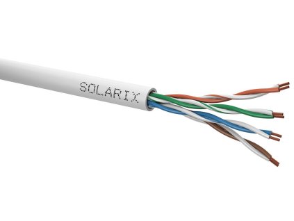 SOLARIX Kabel UTP 4x2x0,5 CAT5E PVC lanko (balení 305m/box)