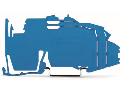 WAGO Držák 2009-304 přípojnice; nelze použít jako koncovou svěrku; možnost naklapnutí na lištu DIN 35; modrá