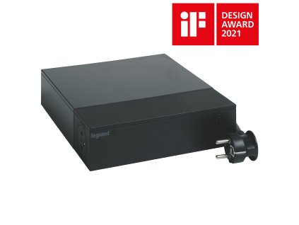 LEGRAND Přívod prodlužovací multimediální HUB 2m 230V/16A 4x2P+T, 4x2P přepěťová ochrana IP20 černá