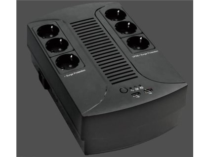 EUROCASE UPS EA200PLUS EVO2 850VA line interactive, 4x CZ zásuvka, RJ11, USB data