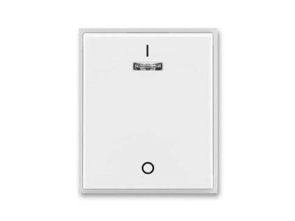 ABB ELEMENT Ovladač 3558E-A00933 01 jednoduchý s potiskem a čirým průzorem (pro spínače řaz. 3S), bílá/ledová bílá