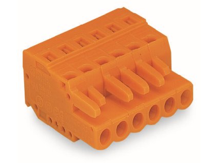 WAGO Konektor 231-306/026-000 1vodičový pružinový CAGE CLAMP® 2,5 mm², oranžová