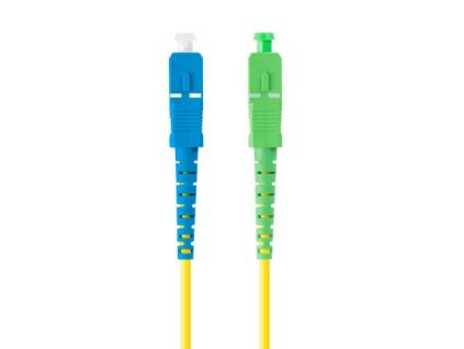 LANBERG optický patch cord SM SC/APC-SC/UPC simplex 2m LSZH G657A1 průměr 3mm, barva žlutá