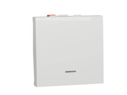 SCHNEIDER Spínač Unica č.1/0So tlačítko s orientační kontrolkou, 2M, bílý