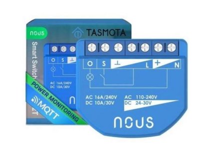 NOUS B2T Inteligentní spínací modul WiFi switch (s měřením), kompatibilní s Tasmota