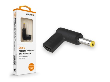 Aligator USB-C napájecí redukce 4.8*1.7mm pro notebooky Asus/Compaq/HP