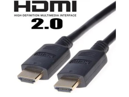 KABEL propojovací HDMI M - HDMI M, 3.0m, dual shielded+ethernet, standard 2.0 HQ, zlacené konektory