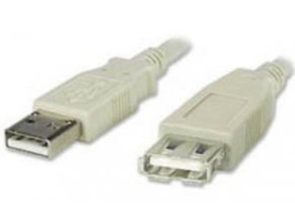 KABEL USB A-A prodlužovací 0.5m 2.0 šedý