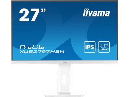 27'' iiyama XUB2797HSN-W2:IPS,FHD,USB-C,RJ45,HAS