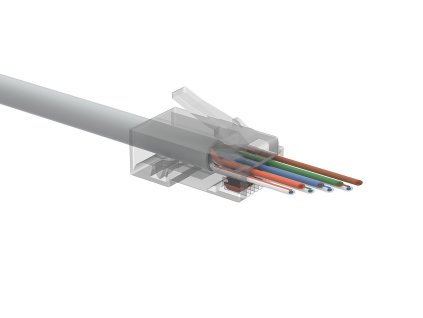 Konektor Solarix SXRJ45-6-UTP-EASY Univerzální, RJ45, CAT6 UTP 8p8c, drát i licna