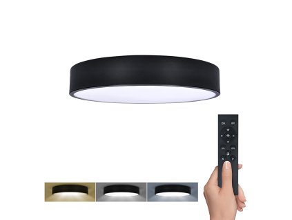 Solight LED osvětlení s dálkový ovladačem LECCE, 36W, 2300lm, 30cm, změna chromatičnosti, stmívatelné, černá
