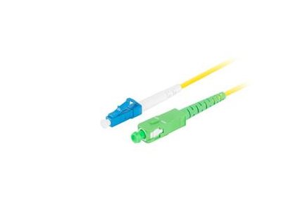 LANBERG optický patch cord SM LC/UPC-SC/APC simplex 2m LSZH G657A1 průměr 3mm, barva žlutá