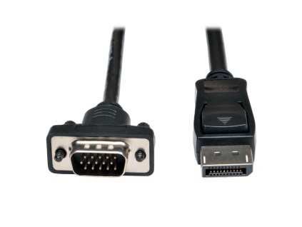 Video kabel DisplayPort 1.2 s aretací / VGA (Samec/Samec), 1.8m