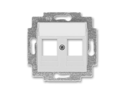 ABB LEVIT Kryt 5014H-A01018 16 zásuvky komunikační přímé 2 otvory, pod omítku, IP20, šedá