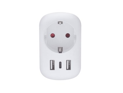 Solight cestovní adaptér USA USB A+C pro použití ve Spojených státech, typ B