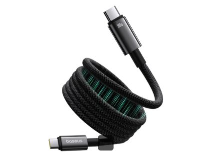 Baseus datový magnetický kabel Tungsten Gold USB-C/USB-C 1m 100W černý