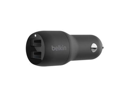 Belkin BOOST CHARGE 24W Duální USB-A nabíječka do auta, černá