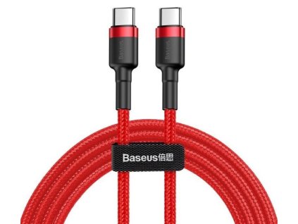 Baseus datový kabel Cafule USB-C/USB-C 1m PD2.0 60W červený