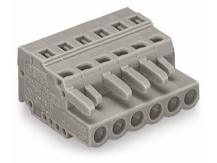 WAGO Konektor 231-105/026-000 1vodičový pružinový CAGE CLAMP® 2,5 mm², šedá