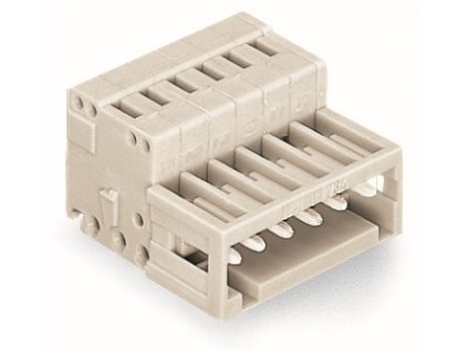 WAGO Konektor 734-310 1vodičový s pájecími piny CAGE CLAMP® 1,5 mm², šedá