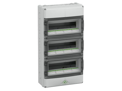 SPELSBERG Skříň AK 42 Air 42TE 315x600x155mm, na omítku, průhledné dveře, IP65