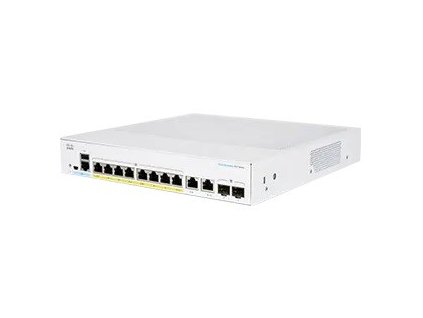 Cisco switch CBS350-8P-2G-UK (8xGbE,2xGbE/SFP combo,8xPoE+,67W,fanless) - REFRESH
