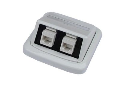 OPTIX UTP dvojzásuvka ABB TANGO 2xRJ45 cat.5e