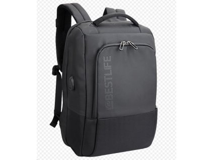 Bestlife batoh na 15.6" notebook, s poistkou proti krádeži a USB konektorem