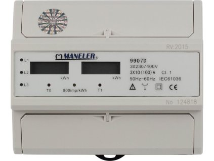 MANELER Elektroměr 9907D 10-100A 3f.2s LCD