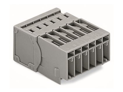 WAGO Konektor 769-615 1vodičový s pájecími piny CAGE CLAMP® 4 mm², šedá