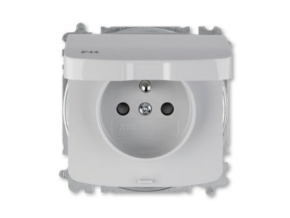 ABB TANGO Zásuvka 6619A-A06697 S s víčkem a clonkami, bezšroubové svorky, IP44, šedá