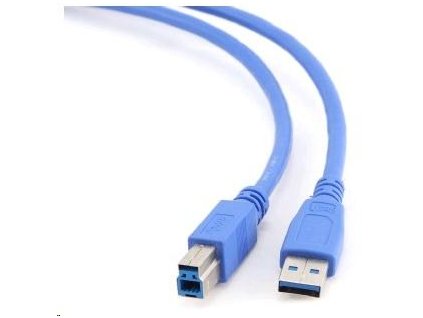 GEMBIRD Kabel USB 3.0 A-B propojovací 1,8m (modrý)