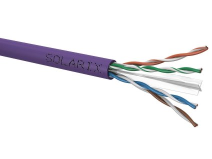 SOLARIX Kabel UTP 4x2x0,5 CAT6 LSOH Dca-s2,d2,a1 450 MHz (balení 500m/cívka)