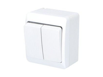 FAMATEL GALATEA Spínač sériový č.5 10A 230V na omítku IP44 bílá/černá