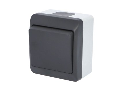 FAMATEL GALATEA Spínač střídavý č.6 10A 230V na omítku IP44 antracit