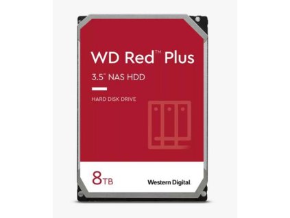 WDC WD80EFPX hdd RED PLUS 8TB SATA3-6Gbps 5400rpm 256MB RAID (24x7 pro NAS) CMR