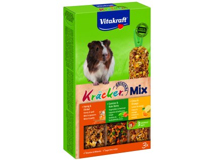 Vitakraft KRÄCKER® MIX morče citrus & zelenina & med 3x56g