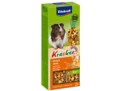 Vitakraft KRÄCKER® morče med & špalda 2x56g