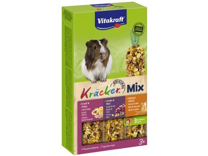 Vitakraft KRÄCKER® MIX morče med & ořechy & ovoce 3x56g