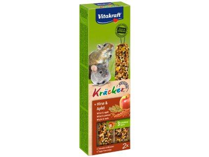 Vitakraft KRÄCKER® myšky proso & jablko 2x56g